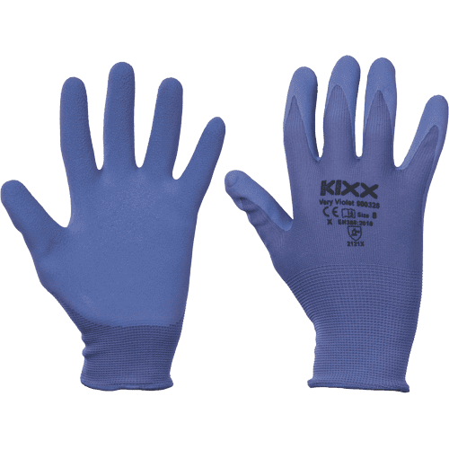 VERY VIOLET gloves nylon latex violet