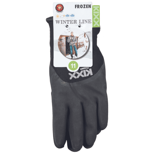 KIXX FROZEN (6PR)nylon/latexové rukavice čierne