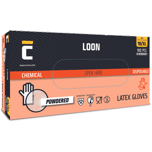 LOON gloves disposable latex powde S