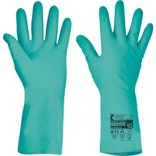 GREBE rukavice nitrilové 33 cm zelená