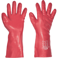 STANDARD gloves 35cm dipped red PVC