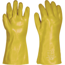 STANDARD gloves 35cm dipp.yellow PVC
