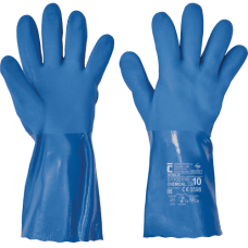 NIVALIS gloves full dipp.in blue PVC
