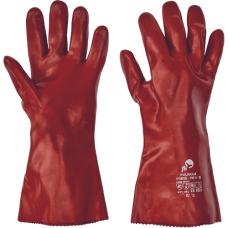 FULIGULA ruk. PVC rukavice červené 35cm