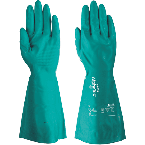 Nitrile gloves Ansell 58-335 AlphaTec gloves green