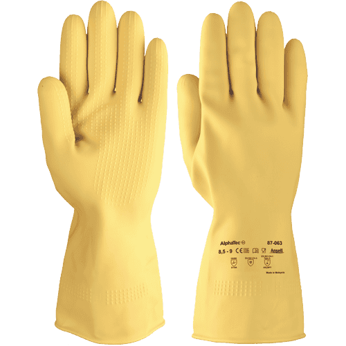 Alphatec 87-063 latex gloves yellow