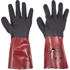 CHERRUG glove PVC nitril black/red
