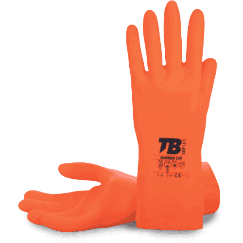 TB BARRIER100 gloves orange
