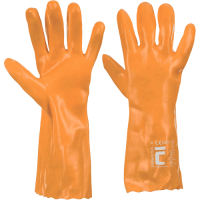 STANDARD PLUS gloves 35cm PVC yellow