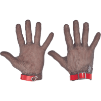 5-finger simple metal glove, XXS brown