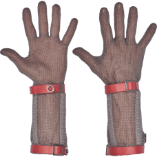 5-finger metal glove cuff 15cm S white
