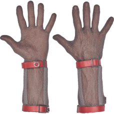 5-finger metal glove cuff 15cm S M red