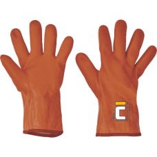 FLAMINGO rukavice PVC dlhé oranž.