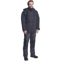 EMERTON zimná bunda černá/oranžová