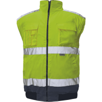 CLOVELLY pilot jacket HV yellow/navy