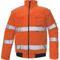 CLOVELLY pilot jacket HV orange