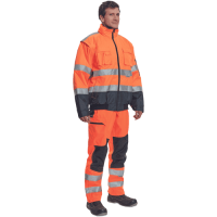 CLOVELLY pilot bunda HV oranž./tmavo modrá