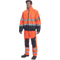 CLOVELLY pilot bunda HV oranž./tmavo modrá