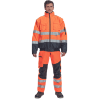 CLOVELLY pilot bunda HV oranž./tmavo modrá