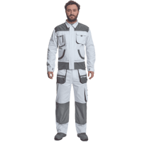 FF CARL BE-01-002 blúza biela/sivá