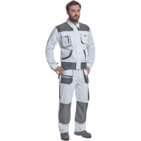 FF CARL BE-01-002 blúza biela/sivá