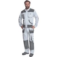 FF CARL BE-01-002 blúza biela/sivá