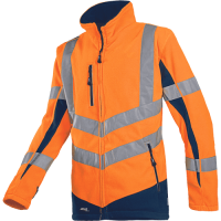 SENIC HV fleece jacket orange/navy