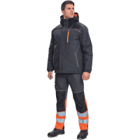 KNOXFIELD WINTER parka antracit/oranžová