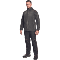 KNOXFIELD fleece jacket anthrac/red