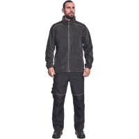 KNOXFIELD fleece mikina antrac/oranž