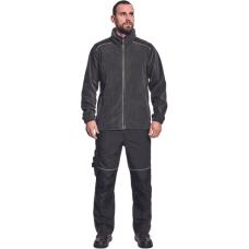 KNOXFIELD fleece jacket anthr/orange