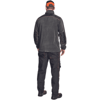 KNOXFIELD fleece mikina antrac/oranž