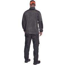 KNOXFIELD fleece jacket anthr/orange