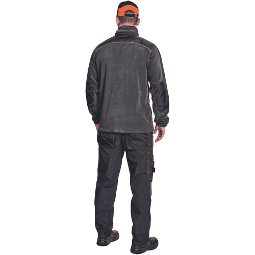 KNOXFIELD fleece jacket anthr/orange