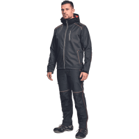 KNOXFIELD softshell bunda antra/červená