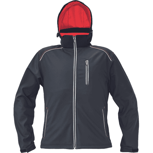 KNOXFIELD softshell jacket anthr/red