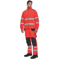 KNOXFIELD HV fleece jacket red