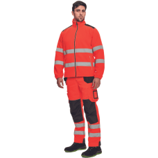 KNOXFIELD HV fleece jacket red