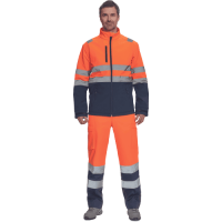 GRANADA HV SOFTSH.bunda oranžová/tm.modrá