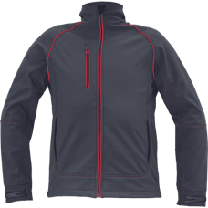 REUSEL softshell bunda antrac/červená