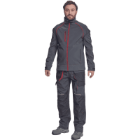 REUSEL softshell jacket anthrac/red