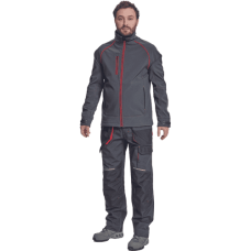 REUSEL softshell bunda antrac/červená