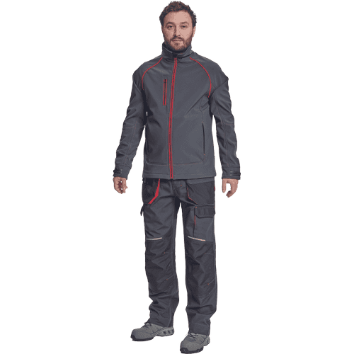 REUSEL softshell jacket anthrac/red