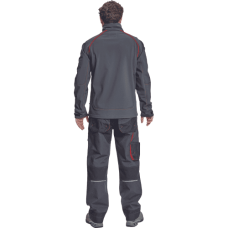 REUSEL softshell bunda antrac/červená