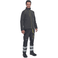 SHELDON softshell bunda antracit/žltá