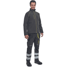 SHELDON softshell bunda antracit/žltá