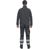 SHELDON softshell bunda antracit/žltá