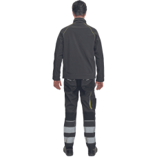 SHELDON softshell bunda antracit/žltá