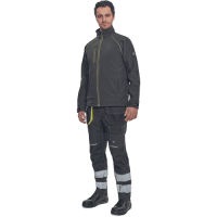 SHELDON softshell bunda antracit/žltá