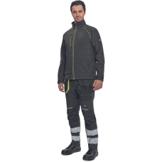 SHELDON softshell bunda antracit/žltá